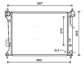 Радиатор охлаждение двигателя AVA QUALITY COOLING HY2428