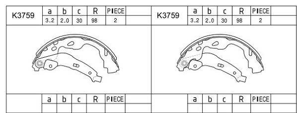Комплект тормозных колодок ASIMCO K3759