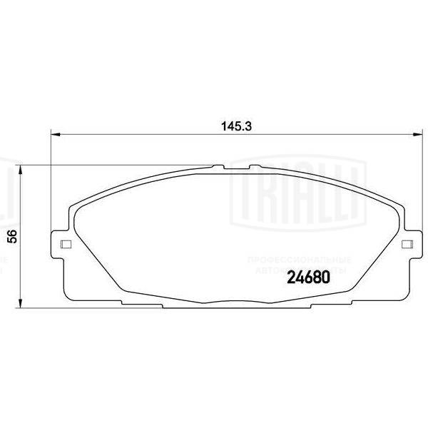Комплект тормозных колодок дисковый тормоз TRIALLI PF 4358