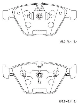 Комплект тормозных колодок дисковый тормоз ASIMCO KD7535H