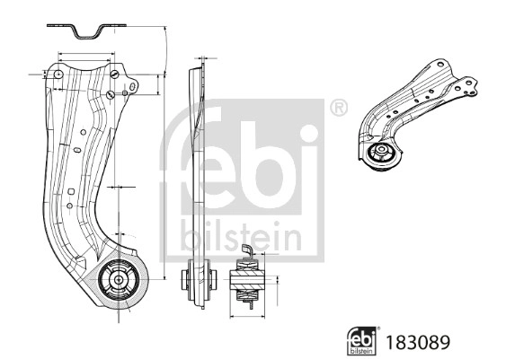 Рычаг независимой подвески колеса подвеска колеса FEBI BILSTEIN 183089