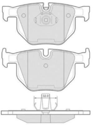 Комплект тормозных колодок дисковый тормоз FREMAX FBP-1667