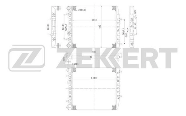 Радиатор охлаждение двигателя ZEKKERT MK-1008