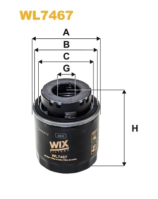 Масляный фильтр WIX WL7467