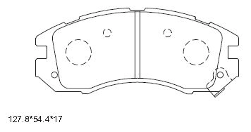 Комплект тормозных колодок дисковый тормоз ASIMCO KD3721