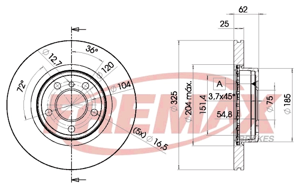 Тормозной диск FREMAX BD2217