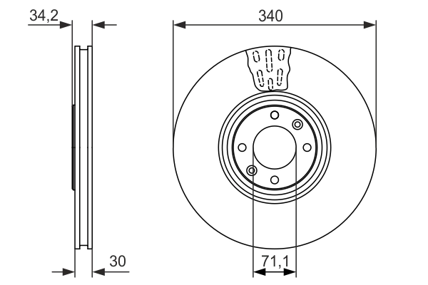 Тормозной диск BOSCH 0 986 479 093