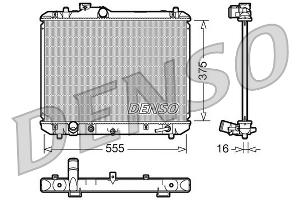 Радиатор охлаждение двигателя DENSO DRM47007