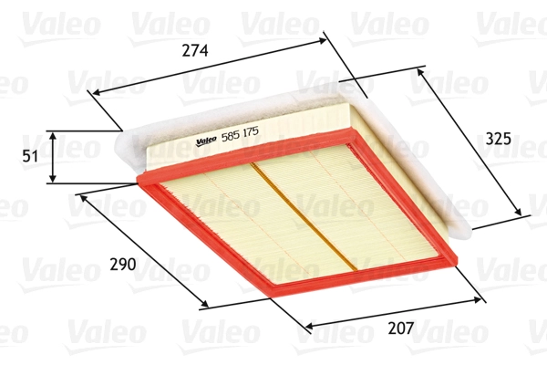Воздушный фильтр VALEO 585175
