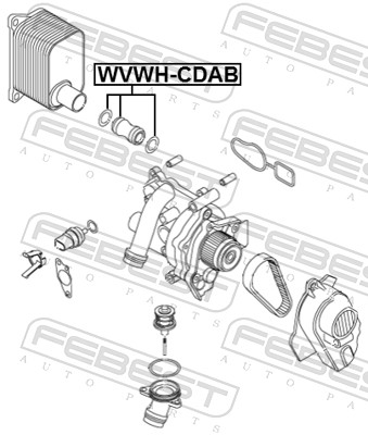 Шланг радиатора FEBEST VWWHCDAB
