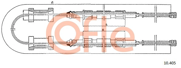 Тросик cтояночный тормоз COFLE 9210405