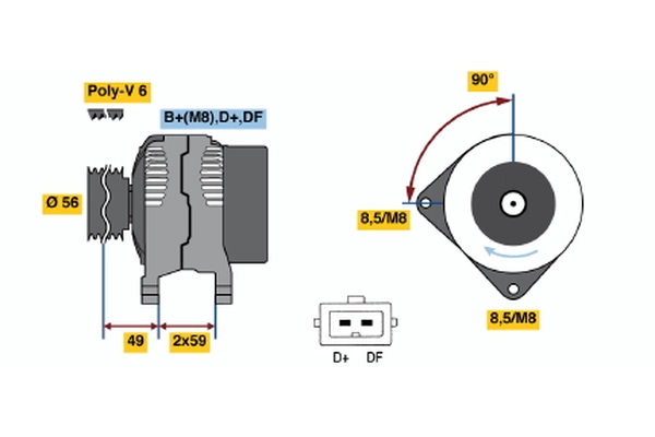 Генератор BOSCH 0 123 325 005