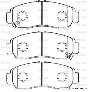 Комплект тормозных колодок дисковый тормоз ADVICS SN431P