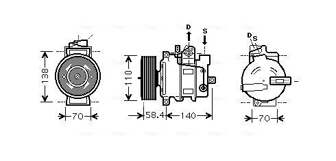 Компрессор кондиционер AVA QUALITY COOLING AIAK274