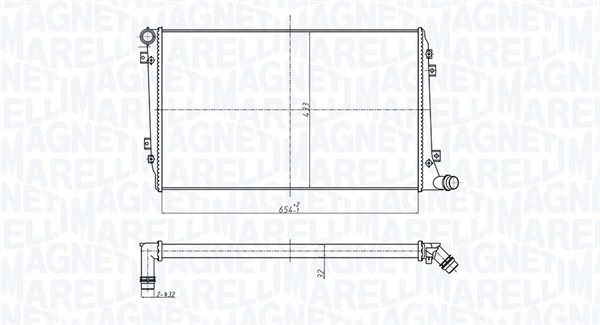 Радиатор охлаждение двигателя MAGNETI MARELLI 350213167300
