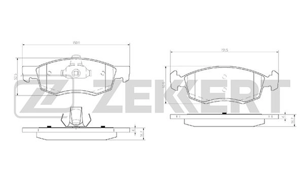 Комплект тормозных колодок дисковый тормоз ZEKKERT BS-2940