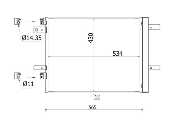 Конденсатор кондиционер MAHLE/KNECHT AC965000S