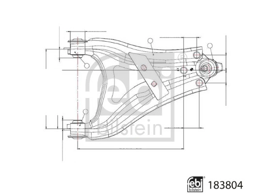 Рычаг независимой подвески колеса подвеска колеса FEBI BILSTEIN 183804