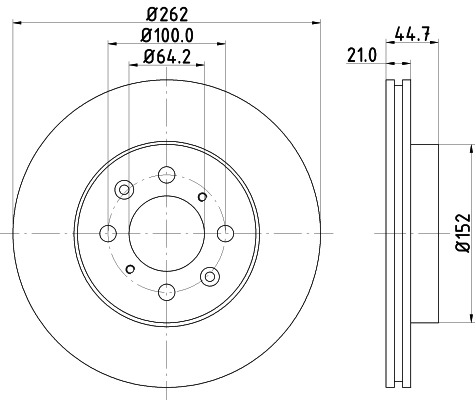 Тормозной диск HELLA/BEHR/PAGID 8DD 355 103-121