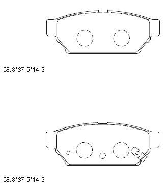 Комплект тормозных колодок дисковый тормоз ASIMCO KD4708