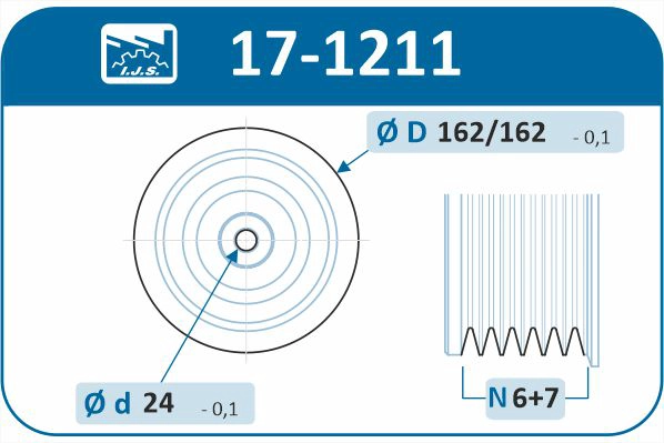 Ременный шкив коленчатый вал IJS GROUP 17-1211