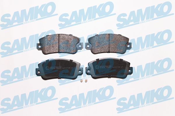Комплект тормозных колодок дисковый тормоз SAMKO 5SP007
