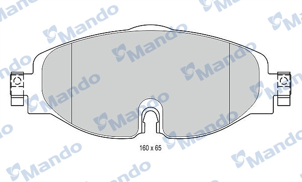 Комплект тормозных колодок дисковый тормоз MANDO MBF016049