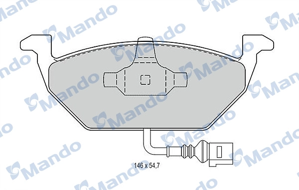 Комплект тормозных колодок дисковый тормоз MANDO MBF015147