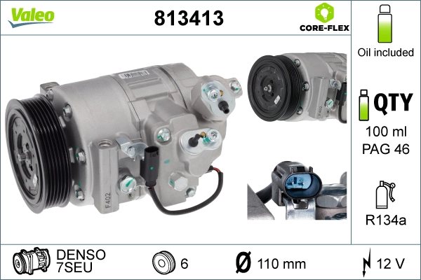 Компрессор кондиционер VALEO 813413