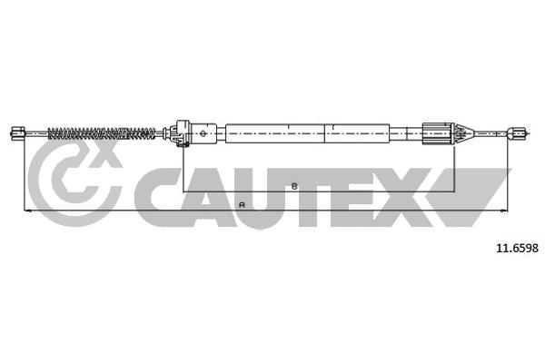 Тросик cтояночный тормоз CAUTEX 028366