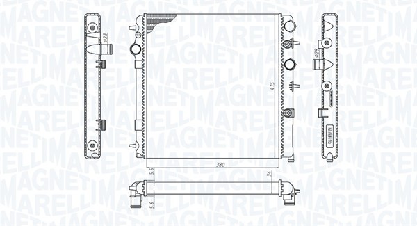 Радиатор охлаждение двигателя MAGNETI MARELLI 350213198700