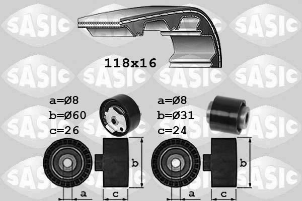 Комплект ремня грм SASIC 1750045