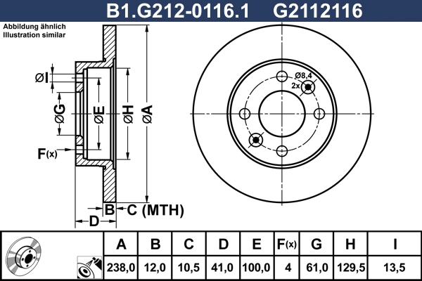Тормозной диск GALFER B1.G212-0116.1