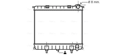 Радиатор охлаждение двигателя AVA QUALITY COOLING AU2173