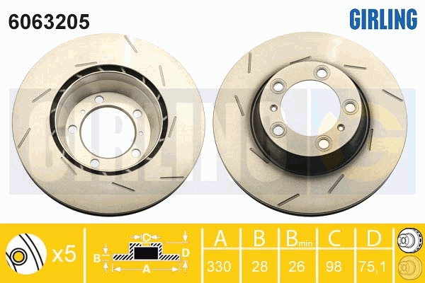 Тормозной диск GIRLING 6063205