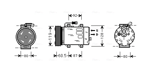 Компрессор кондиционер AVA QUALITY COOLING VOAK101