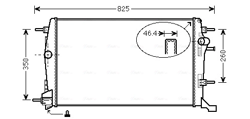 Радиатор охлаждение двигателя AVA QUALITY COOLING RTA2616