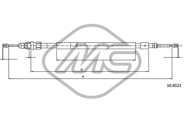 Тросик cтояночный тормоз METALCAUCHO 80840