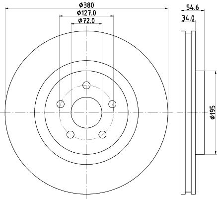 Тормозной диск HELLA/BEHR/PAGID 8DD 355 125-131