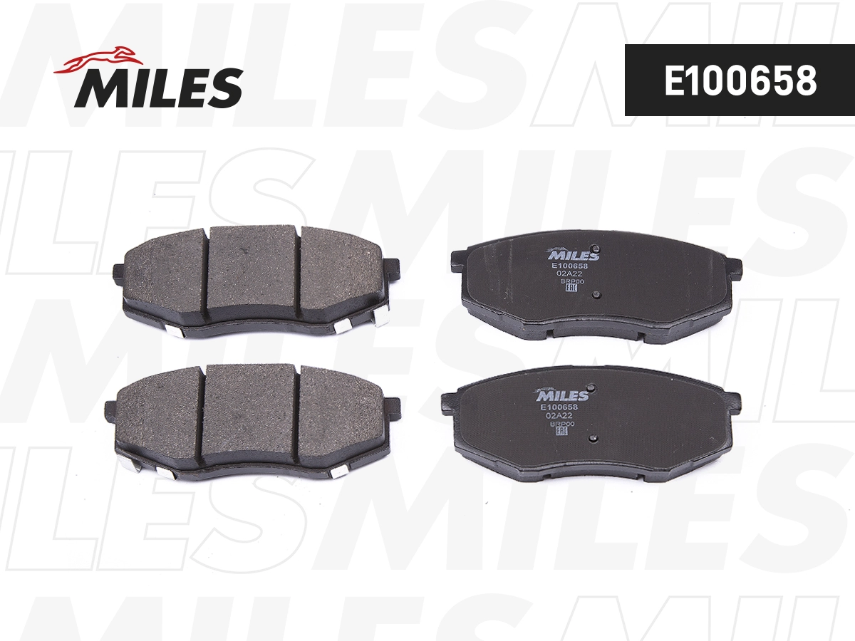 Комплект тормозных колодок дисковый тормоз MILES E100658