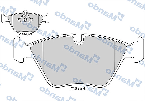 Комплект тормозных колодок дисковый тормоз MANDO MBF015212