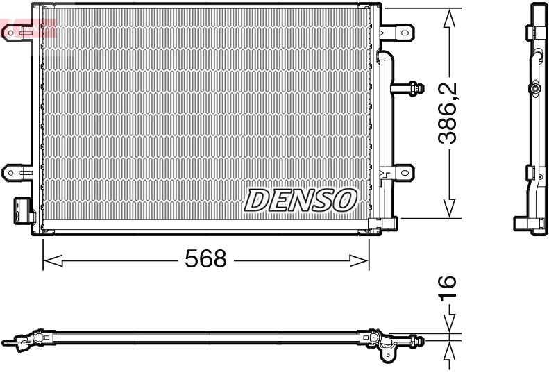Конденсатор кондиционер DENSO DCN02038