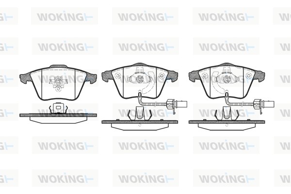 Комплект тормозных колодок дисковый тормоз WOKING P8643.12