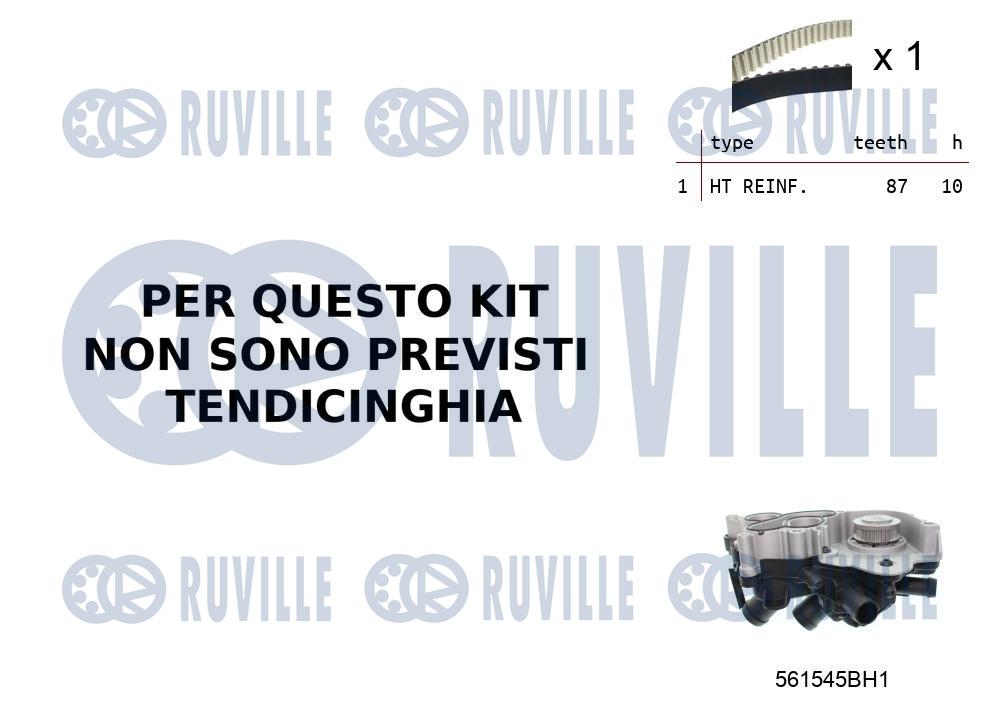 Водяной насос + комплект зубчатого ремня RUVILLE 55B0053