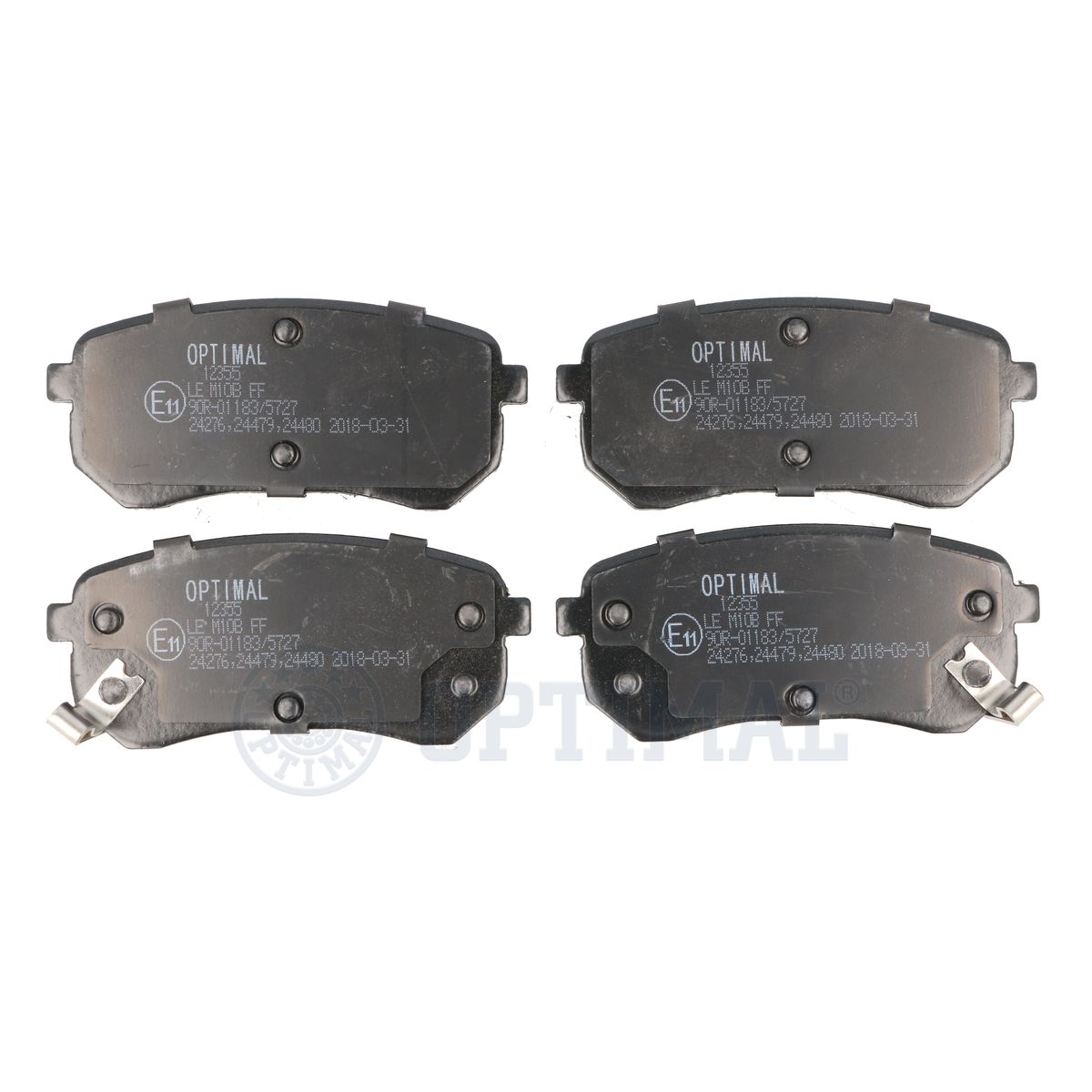 Комплект тормозных колодок дисковый тормоз OPTIMAL BP-12355