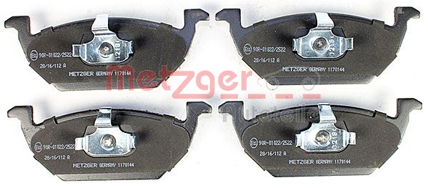 Комплект тормозных колодок дисковый тормоз METZGER 1170144