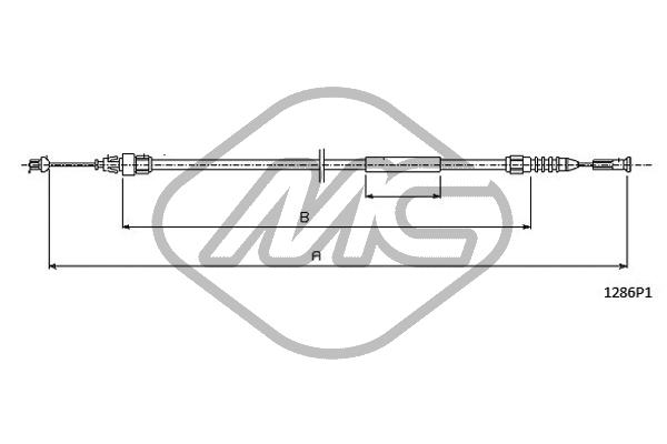 Тросик замка капота METALCAUCHO 81609