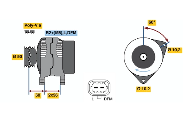 Генератор BOSCH 0 124 525 031