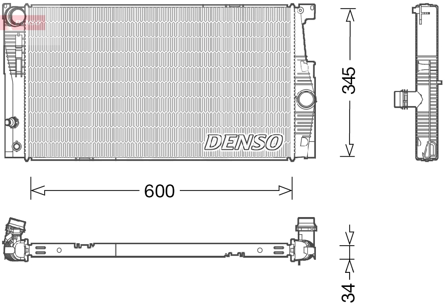 Радиатор охлаждение двигателя DENSO DRM05005