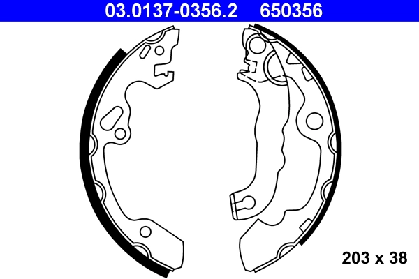 Комплект тормозных колодок ATE 03.0137-0356.2